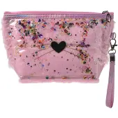 Clayre & Eef damesaccessoiretas, model Hart, 23x13 cm, roze, gemaakt van polyurethaan