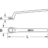 Ks Tools Ringsleutel met isolatie, gebogen, 6 mm 117.1306