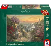 Schmidt legpuzzel Thomas Kinkade vuurtoren 3000 stukjes karton.
