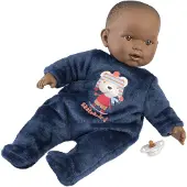 Llorens babypop Zareb donker met kleding en speen 42 cm