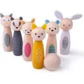 Bigjigs Houten Kegelspel - Dierfiguren