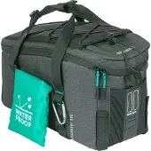 Basil Discovery 365D Bagagedragertas M 9L Zwart Waterafstotend Met Regenhoes & Schouderband Sportief & Compact Voor E-bike