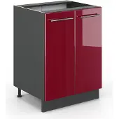 Vicco Fame-Line Keukenonderkast – 60 cm zonder werkblad Bordeauxrode hoogglans