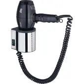 Keuco haardroger Plan 14995 chroom/zwartgrijs met houder 14995010037