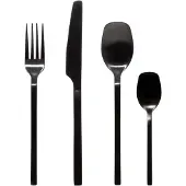 Secret De Gourmet Modern RVS Bestekset - 24 stuks, zwart