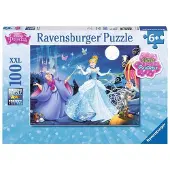 Ravensburger Disney Princess Schattige Assepoester 100 Stuk Glitter Puzzel voor Kinderen - Elke Puzzelstuk is Uniek, Past Perfect