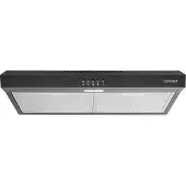 Concept 50cm OPP1250BC zwarte afzuigkap LED verlichting