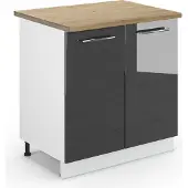 Vicco Fame-Line Wastafelkast – 80 cm, WB Eik Antraciet Hoogglans