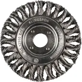 Klingspor BR 600 Z, ronde borstel, gevlochten, enkele rij, aantal rijen: 1, afmetingen: 125 x 14 x 22,23 mm, materiaal: 0,5 staal