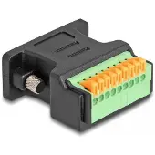 DeLOCK D-Sub 9 female to Terminal Block Adapter with push-button