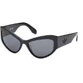 Adidas Zonnebril OR0089 57/17/135 Glanzend zwart Acetaat VROUW OR0089