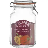 Kilner vierkante weckpot met beugelsluiting Helder, 2 L