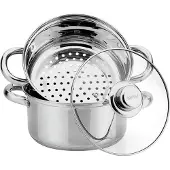KINGHOFF 3315 stoompan - Ø18 cm - rvs - alle warmtebronnen