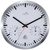 Nextime Station – Stationsklok – 25 cm – Metaal – Wit – Zendergestuurd