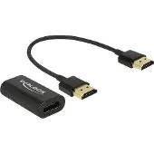 DeLOCK Premium HDMI naar VGA adapter met losse kabel / zwart - 0,15 meter