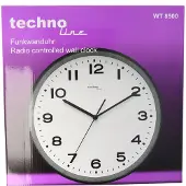Technoline WT 8500, Wandmodel, Rond, Zwart, Kunststof, Batterij, LR06