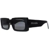 Prada PRA07S 1AB5S0 zwarte donkergrijze zonnebril