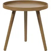 Woood Sasha Bijzettafel Ø 40 CM - Hout - Honinggeel - 41x41x40.5 cm