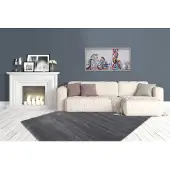 Muratap Soft luxe velvet laagpolig vloerkleed effen grijs- 200x290 cm