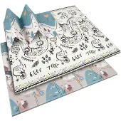Nukido NK-340 Opvouwbare foammat, 200 x 180 x 1 cm, berenmotief
