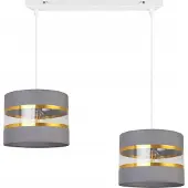 Light11 HOME Hanglamp Grijs met Gouden Accenten - Stijlvolle Plafondlamp
