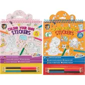PADU Kleur je eigen stickers met kleurpotloden - fantasiewereld, 250st.