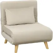 HOMCOM - 2-in-1 Slaapfauteuil - Sierkussen - Verstelbare Rugleuning