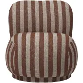 Ferm Living Rico lounge chair piccolo fauteuil Louisiana, Sand-chocolate