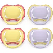 Philips Avent Ultra Air – Ademend en lichtgewicht fopspeen (0-6 mnd) – 4 stuks - SCF087/20