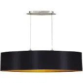 Eglo Landelijke Hanglamp Maserlo 100cm Zwart Met Goud