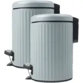 Storage solutions 2x stuks pedaalemmers/vuilnisbakken 3 liter blauw kleur