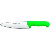 Arcos Kochmes , kleur: - Prof 292121, roestvrij staal Nitrum en mango, ergonomisch, groene polypropyleen kling, 20 cm lemmet, etalage