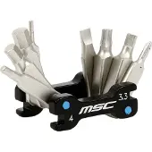 MSCH Copenhagen Superflatxl Micro multifunctiongereedschap met 12 functies, zwart/zilver. Eén maat