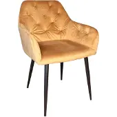 Lizzely Garden & Living Eetkamerstoel met armleuning Paco velvet goud eetstoel zetel