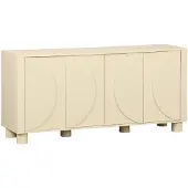 Sweeek Dressoir houtdecor 4 deuren 155cm Beige