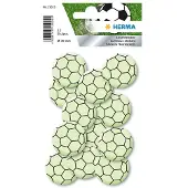 Herma 15025 Stickers Glow in the dark Voetbal mini - 7 stuks