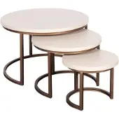 Starfurn Salontafel Madison Zand 70cm set van 3