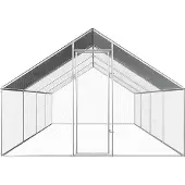 vidaXL Kippenhok 2,75x8x1,92 m gegalvaniseerd staal