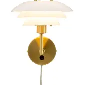 Dyberg Larsen Wandlampe , DL20, Goud / Messing, Woonkamer, Glas, Designer