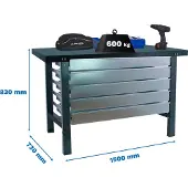 Simonwork (bancos De Trabajo) Bt6 5box Werkbank 830x1500x730 Mm