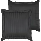 De Witte Lietaer Zygo Kussensloop - 100% Katoen-satijn - 50x60 - Ebony