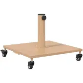 vidaXL Parasolvoet 26.75 kg Licht Hout Vierkant Verstelbaar