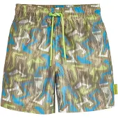 Playshoes Zwemshorts blauw / olijfgroen / neongroen / wit