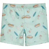 Playshoes Zwemshorts azuur / bruin / mintgroen / offwhite