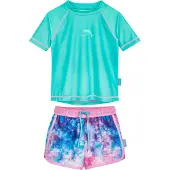 Playshoes UV-bescherming blauw / turquoise / pink