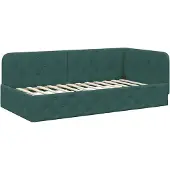 vidaXL Hoek Bed Frame Donkergroen 90 x 200 cm Fluweel
