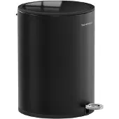 Songmics Cosmetica-emmer - 6 liter - Soft-close deksel - Inktzwart