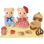 Sylvanian Families - Biscuit Bear Sister & Brother - Delicious Picnic (5852)