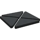 vidaXL Parasolvoetplaten 4 st driehoekig 14 kg graniet zwart