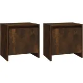 vidaXL Nachtkastjes 2 st 45x34x44,5 cm bewerkt hout gerookt eikenkleur